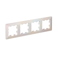 ATLASDESIGN AIR 4-постовая РАМКА, ЖЕМЧУГ/дымчатый белый Systeme Electric ATN220404