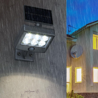 Прожектор с датчиком движения, на солнечной батарее, 6LED, 150 lm ERAFS048-08 ЭРА Б0044248