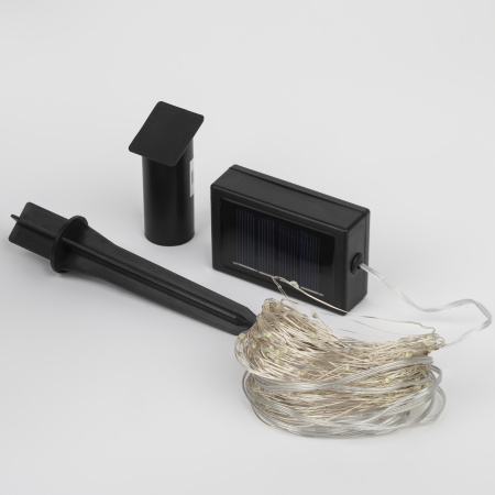 Б0053368 Гирлянда садовая ERASF22-17 Нить на солнечной батарее, холодный свет 21.9 м ЭРА 