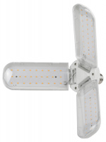 Фитолампа для растений светодиодная FITO-24W-Ra90-E27-FOLD 3-х лепестковая полного спектра 24 Вт Е27 ЭРА Б0057285