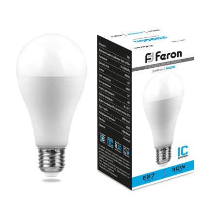 Лампа светодиодная LED 30вт Е27 дневной FERON LB-130 38196