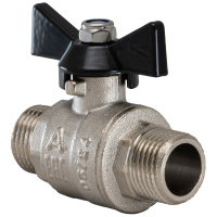 Кран шаровой полнопроходной  3/4' НР бабочка Aquadeel BV-100-05-20