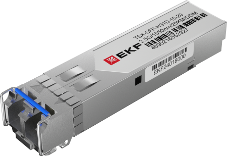 Модуль, оптический трансивер SFP 2,5 Гбит одинарное одномодовое оптоволокно 1310нм дальность 20км TSX EKF TSX-SFP-HS1D-13-20