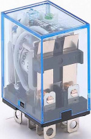 Реле промежуточное 12В AC 2 переключающих контакта 10А ПР-102 с индикацией Dekraft 23202DEK