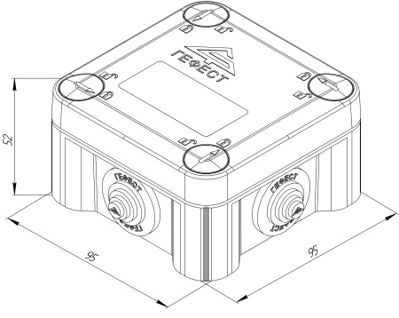 Коробка монтажная огнестойкая КМ-О-1212(П)(18к)-IP66(П6-12)