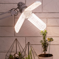 Фитолампа для растений светодиодная FITO-24W-Ra90-E27-FOLD 3-х лепестковая полного спектра 24 Вт Е27 ЭРА Б0057285