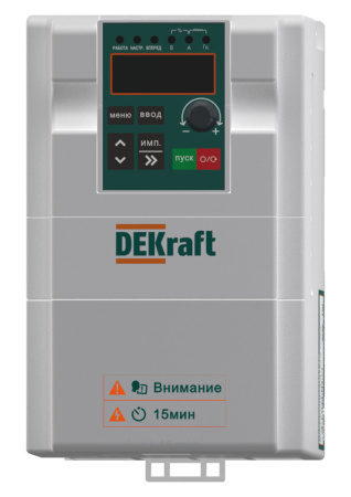 Преобразователь частоты DEKV060- 2.2кВт 3 фазы 380В с торм. Модулем Dekraft DEKV060G2R2T4B