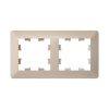 ATLASDESIGN AIR 2-постовая РАМКА, ПЕСОЧНЫЙ/дымчатый белый Systeme Electric ATN221202
