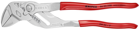 Клещи переставные - гаечный ключ 52 мм (2) L- 250 мм Cr-V хромированные обливные рукоятки KN-860    3250