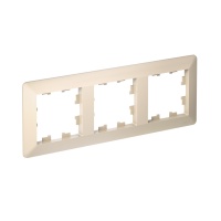 ATLASDESIGN AIR 3-постовая РАМКА, БЕЖЕВЫЙ/дымчатый белый Systeme Electric ATN220203