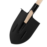 Лопата штыковая, 205х275х1400 мм, ребра жесткости, деревянный черенок Matrix 61413