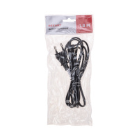 Шнур сетевой, вилка - евроразъем С7, кабель 2х0.75 кв мм, 1.8 м, REXANT 11-1102