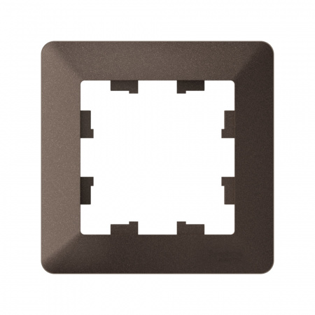 ATLASDESIGN AIR 1-постовая РАМКА, МОККО/дымчатый черный Systeme Electric ATN220601