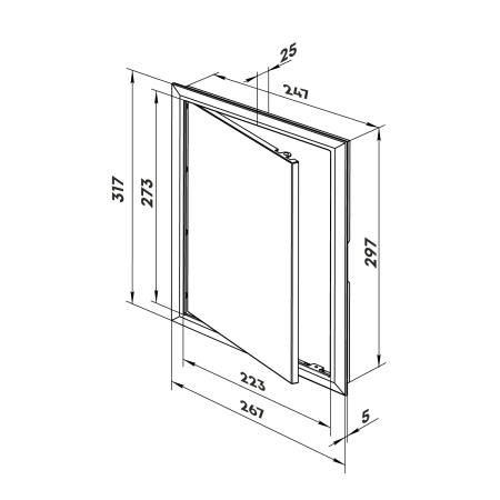 Люк-дверца ревизионный 2530 ZERNBERG 10205821 00-020582  