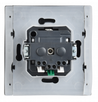 FORTE&PIANO Розетка 1-местная с заземлением с защитными шторками и крышкой безвинтовое крепление 16А IP44 FP119 черный IEK FP-R16-16-1-44-K02