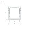 Профиль SL-SLIM20-H20-2000 ANOD (ARL, Алюминий) Arlight 023722