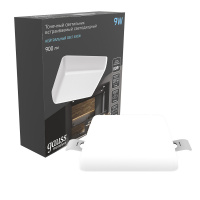 Светильник светодиодный ДВО 9 Вт 900 лм 4000К AC 220В IP20 квадрат 90х27х27мм монт разм 71х25мм Пластик безрамочный Frameless Gauss GAUSS 968511209