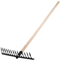 Грабли стальные, 1300 мм, 14 витых зубьев, деревянный черенок СИБРТЕХ 61768