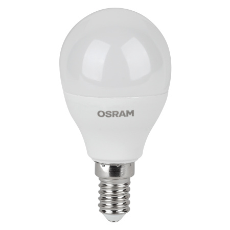 Лампа светодиодная LED 7 Вт E14 3000К 560Лм шарик 220 В (замена 60Вт) OSRAM LEDVANCE 4058075579620