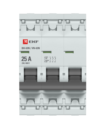 Выключатель нагрузки 3P 25А ВН-63N PROxima EKF S63325