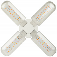 Фитолампа для растений светодиодная FITO-36W-RB-E27-FOLD 4-х лепестковая красно-синего спектра 36 Вт Е27 ЭРА Б0053289