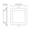 Светильник светодиодный ДВО 10 Вт 780 лм 4000К AC 220В IP20 квадрат 120х120х26мм монт разм 90х90мм Пластик Elementary Gauss GAUSS 998420209