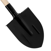 Лопата штыковая, 205х275х1400 мм, ребра жесткости, деревянный черенок Matrix 61413