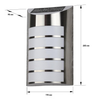 Фасадная подсветка Сталь, на солнечной батарее, 5LED, 17lm ERAFS024-40 ЭРА Б0044254