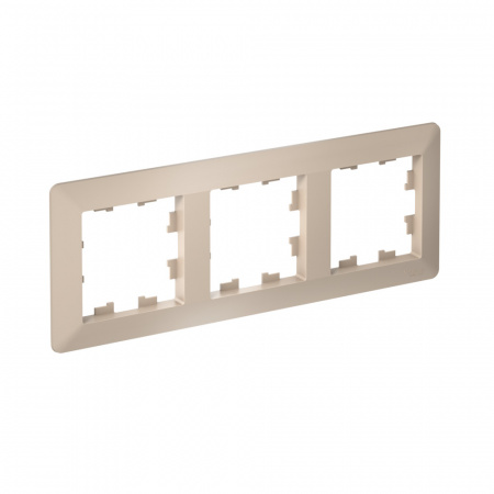 ATLASDESIGN AIR 3-постовая РАМКА, ПЕСОЧНЫЙ/дымчатый белый Systeme Electric ATN221203