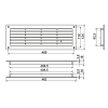 Решетка вентиляционная вытяжная 45 w/n