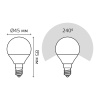 Лампа светодиодная LED 12 Вт 880 лм 3000К AC180-240В E14 шар P45 теплая  Elementary Gauss GAUSS 53112