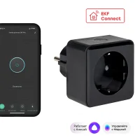 Умная розетка Сonnect PRO Wi-Fi черная EKF RCS-2-WF