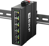 Коммутатор промышленный неуправляемый U-5T, 5 портов 10/100Base-T(X) RJ45, монтаж на динрейку TSX EKF TSX-U-5T