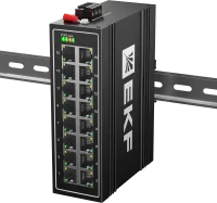 Коммутатор промышленный неуправляемый U-16T, 16 портов 10/100Base-T(X) RJ45, монтаж на динрейку TSX EKF TSX-U-16T