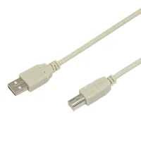 Кабель USB B - USB A 1.8 метра, серый, REXANT 18-1104