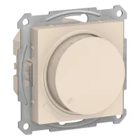 ATLASDESIGN СВЕТОРЕГУЛЯТОР (диммер) повор-нажим, LED, RC, 400Вт, мех., БЕЖЕВЫЙ Systeme Electric ATN000223